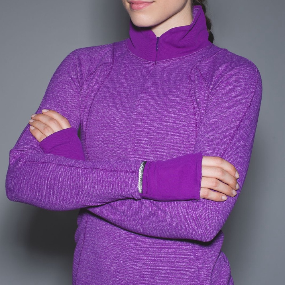 Lu lemon Purple Quarter Zip Sweater size small